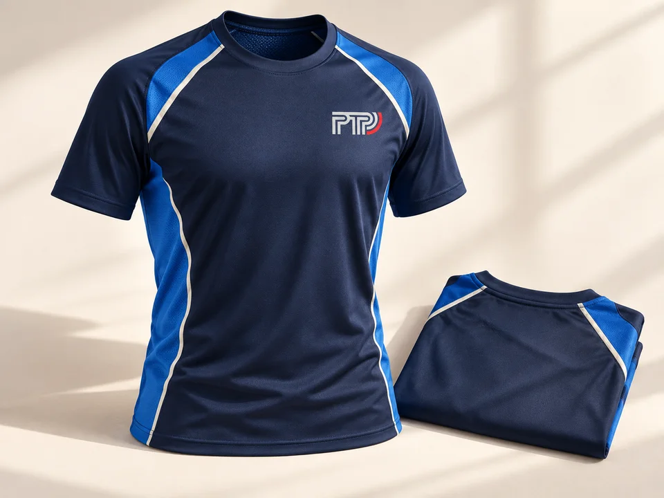 Custom design concept of a PTP technical running shirt