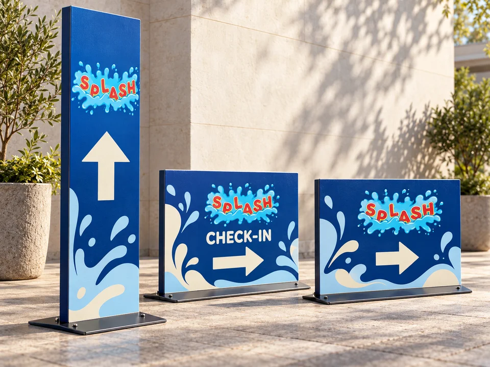 Custom Event Wayfinding Signs — product design presentation
